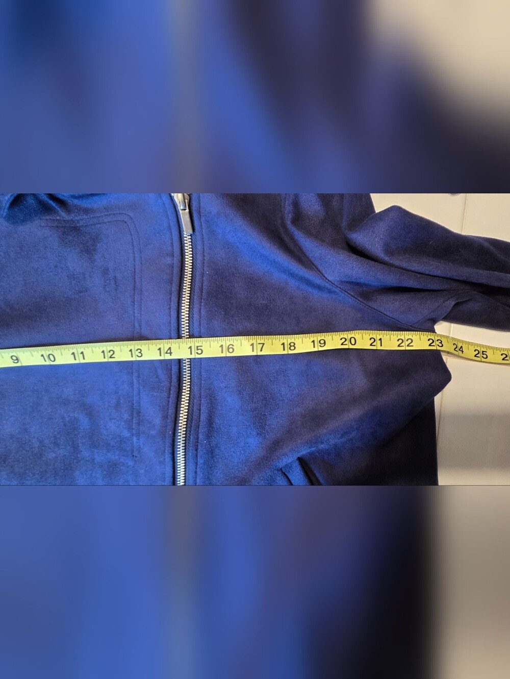 LC Lauren Conrad Blue Suede Moto Jacket - Picture 7 of 10